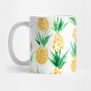 Wild pineapples - watercolor tropical fruits for summer Mug